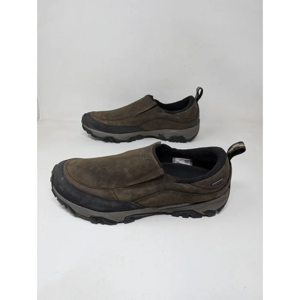 Merrell Men ColdPack Ice+ Moc Waterproof Brown Leather Hiking Shoes J49821 Sz 12
